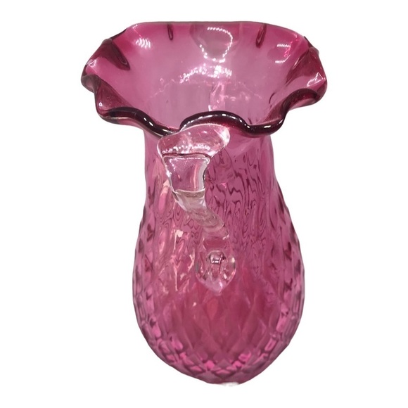 Royal Scot Crystal Cranberry Glass Vase - Picture 4 of 7